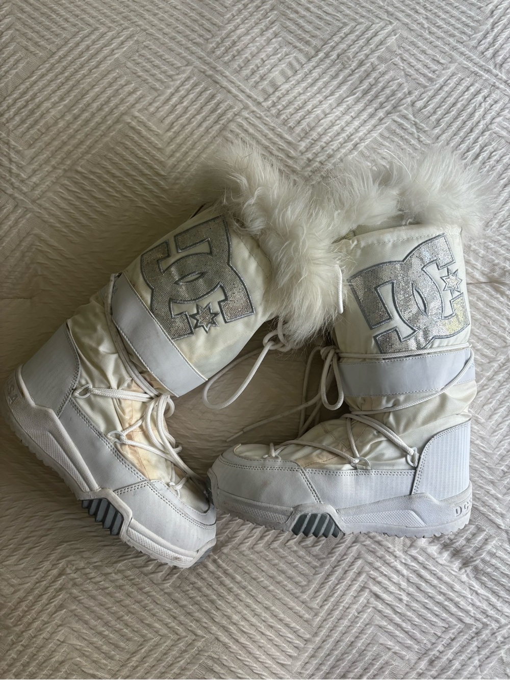 DC Snow Boots with White Faux Fur